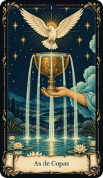 Carta As de Copas del tarot
