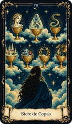 Carta Siete de Copas del tarot