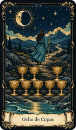 Carta Ocho de Copas del tarot