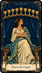 Carta Nueve de Copas del tarot