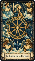 Carta La Rueda de la Fortuna del tarot