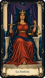 Carta La Justicia del tarot