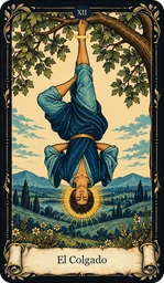 Carta El Colgado del tarot