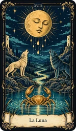 Carta La Luna del tarot