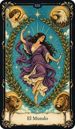 Carta El Mundo del tarot