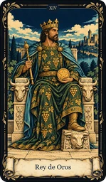Carta Rey de Oros del tarot