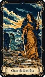 Carta Cinco de Espadas del tarot