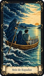 Carta Seis de Espadas del tarot