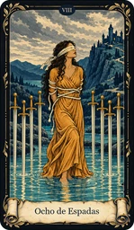 Carta Ocho de Espadas del tarot