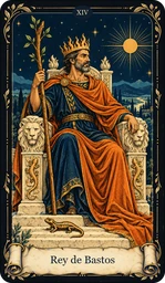 Carta Rey de Bastos del tarot